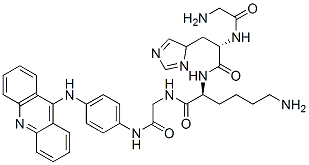 4-(9-acridinylamino)-N-(glycyl-histidyl-lysyl-glycyl)aniline 结构式