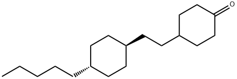 反式-4-[2-(4-戊基环己基)乙基]环己酮 结构式