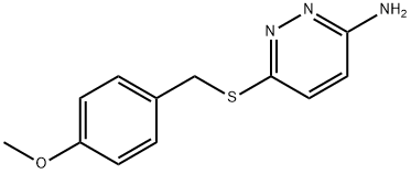 3-Pyridazinamine, 6-[[(4-methoxyphenyl)methyl]thio]- 结构式