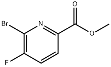 2-溴-3-氟-6-甲酸甲酯吡啶 结构式