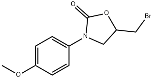 5-(Bromomethyl)-3-(4-methoxyphenyl)-1,3-oxazolidin-2-one 结构式