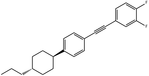 4-[4-(反式-4-丙基环己基)苯乙炔]-1,2-二氟苯 结构式