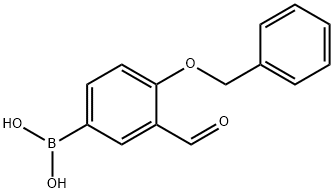 4-苄氧基-3-甲酰基苯硼酸 结构式