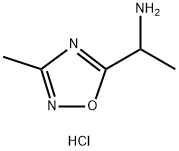 1-(3-甲基-1,2,4-噁二唑-5-基)乙烷-1-胺盐酸盐 结构式