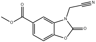 3-(氰基甲基)-2-氧代-2,3-二氢-1,3-苯并恶唑-5-甲酸甲酯 结构式