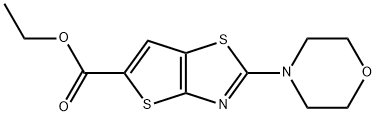 2-吗啉-4-基噻吩并[2,3-D][1,3]噻唑-5-甲酸乙酯 结构式