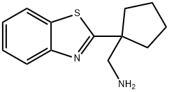 {[1-(1,3-Benzothiazol-2-yl)cyclopentyl]methyl}amine dihydrochloride 结构式