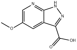 5-甲氧基-1H-吡唑并[3,4-B]吡啶-3-甲酸 结构式