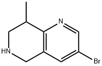 3-溴-8-甲基-5,6,7,8-四氢-1,6-萘啶 结构式