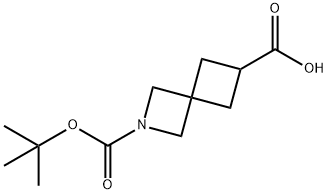 2-BOC-2-氮杂螺[3.3]庚烷-6-羧酸 结构式