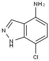 7-CHLORO-INDAZOL-4-AMINE 结构式