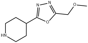 4-[5-(甲氧基甲基)-1,3,4-恶二唑-2-基]哌啶 结构式