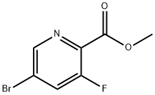5-溴-3-氟吡啶-2-甲酸甲酯 结构式