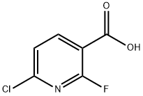 6-氯-2- 氟烟酸 结构式