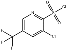 3-氯-5-(三氟甲基)吡啶-2-磺酰氯 结构式