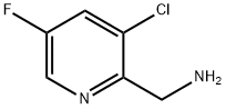 3-氯-5-氟吡啶-2-甲胺 结构式