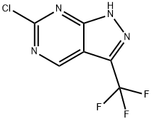 6-氯-3-三氟甲基-1H-吡唑并[3,4-D]嘧啶 结构式