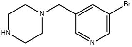 1-((5-溴吡啶-3-基)甲基)哌嗪 结构式