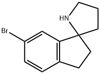 6-溴-2,3-二氢螺[1H-茚-1,2'-吡咯烷] 结构式