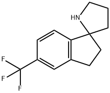2,3-二氢-5-(三氟甲基)螺[1H-茚-1,2'-吡咯烷 结构式