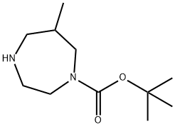 1-BOC-6-甲基-1,4-二氮杂环庚烷 结构式