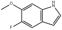 5-氟-6-甲氧基-1H-吲哚 结构式