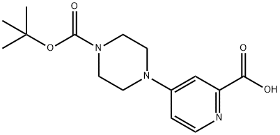 4-[4-(TERT-BUTOXYCARBONYL)PIPERAZIN-1-YL]PYRIDINE-2-CARBOXYLIC ACID 结构式