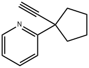 2-(1-乙炔环戊基)吡啶 结构式