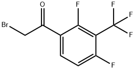 2-Bromo-2',4'-difluoro-3'-(trifluoromethyl)acetophenone, 2-Bromo-1-[2,4-difluoro-3-(trifluoromethyl)phenyl]ethan-1-one 结构式