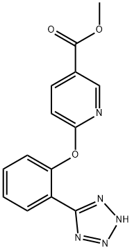 6-(2-1H-四唑-5-基)苯氧基)烟酸甲酯 结构式