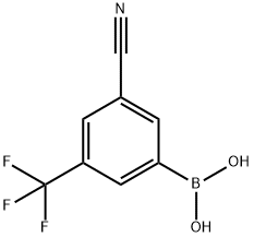 3-氰基-5-(三氟甲基)苯硼酸 结构式