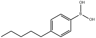 4-戊基苯硼酸 结构式