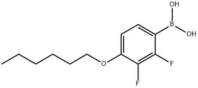 2,3-DIFLUORO-4-(N-HEXYLOXY)PHENYLBORONIC ACID 结构式