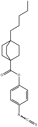 4-环戊二基[2.2.2]辛烷-1-羧酸4-异硫氰基苯酯 结构式