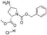 REL-1-苄基2-甲基(2S,4S)-4-氨基吡咯烷-1,2-二羧酸盐酸盐 结构式