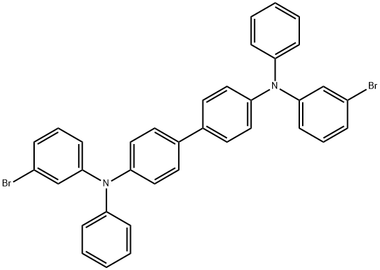 N,N'-二(3-溴苯基)-N,N'-二苯基联苯-4,4'- 结构式