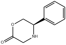 (5R)-3,4,5,6-四氢-5-苯基-4(H)-1,4-恶嗪-2-酮 结构式