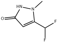1-甲基-3-羟基-5-二氟甲基吡唑 结构式