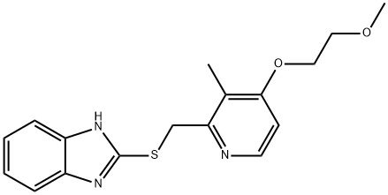 2-[(4-METHOXYETHOXY-3-METHYL-2-PYRIDINYL)-METHYLTHIO]-BENZIMIDAZOLE 结构式