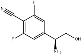 (S)-4-(1-aMino-2-hydroxyethyl)-2,6-difluorobenzonitrile 结构式