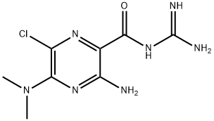3-氨基-N-(氨基亚氨基乙基)-5-(二甲氨基)-6-氯吡嗪甲酰胺 盐酸盐 结构式