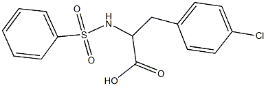 3-(4-chlorophenyl)-2-[(phenylsulfonyl)amino]propanoic acid 结构式