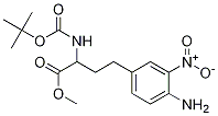 4-氨基-ALPHA-[(叔丁氧羰基)氨基]-3-硝基苯丁酸甲酯 结构式