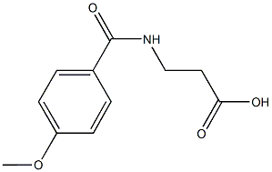 3-(4-甲氧基苯甲酰氨基)丙酸 结构式