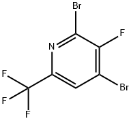 2,4-Dibromo-3-fluoro-6-(trifluoromethyl)pyridine 结构式