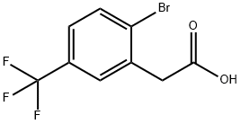 2-溴-5-三氟甲基苯乙酸 结构式