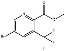 5-溴-3-(三氟甲基)-2-吡啶羧酸甲酯 结构式