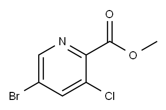 5-溴-3-氯-2-吡啶羧酸甲酯 结构式