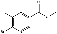 6-溴-5-氟吡啶-3-甲酸甲酯 结构式