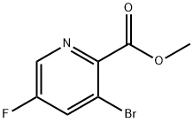 3-溴-5-氟吡啶-2-甲酸甲酯 结构式